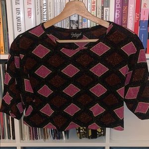 Reclaimed Vintage Sparkly Crop Top XS/S